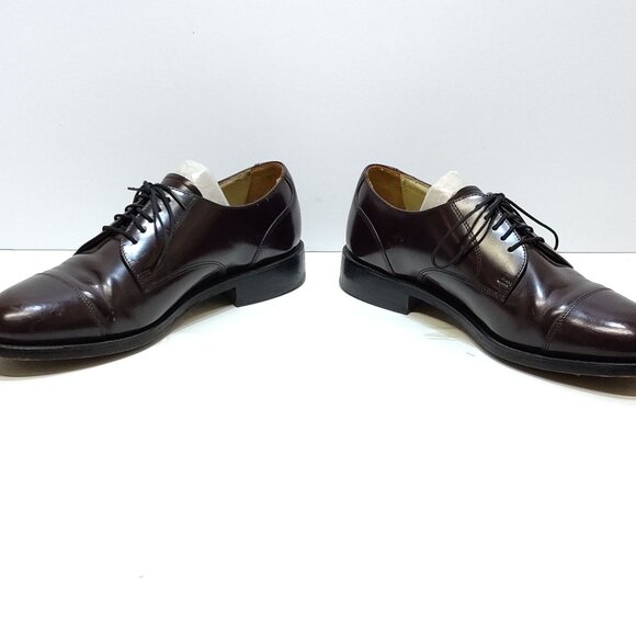 Bostonian Impression Leather Oxford Men 8.5 Leather Sole D/B Width Brown Cap Toe - Picture 5 of 11